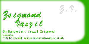 zsigmond vaszil business card